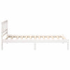 with Headboard White 80 x 200 cm Solid pine wood