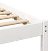 with Headboard White 80 x 200 cm Solid pine wood