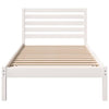with Headboard White 80 x 200 cm Solid pine wood