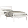 with Headboard White 80 x 200 cm Solid pine wood