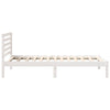 with Headboard White 80 x 200 cm Solid pine wood