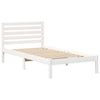 with Headboard White 100 x 200 cm Solid pine wood