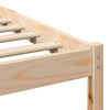 with Headboard Brown 75 x 190 cm Solid pine wood