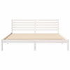 with Headboard White 200 x 200 cm Solid pine wood