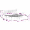 with Headboard White 200 x 200 cm Solid pine wood