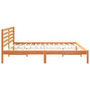 with Headboard Wax brown 200 x 200 cm Solid pine wood