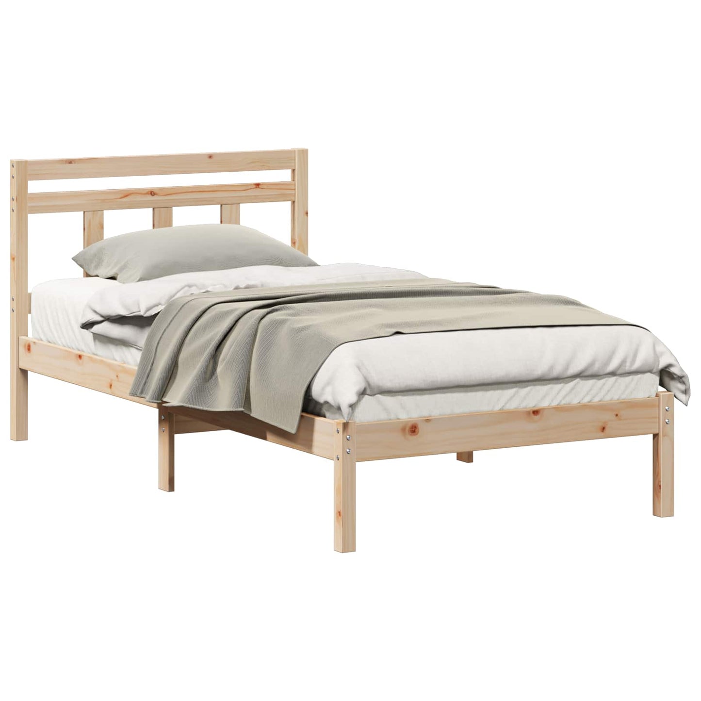 Bed Frame Brown 80 x 200 cm Solid Pine Wood