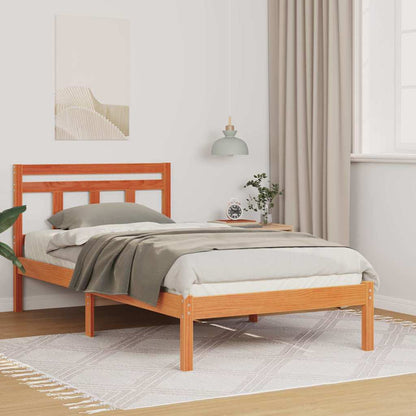 Bed Frame Brown Solid pine wood