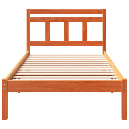 Bed Frame Brown Solid pine wood