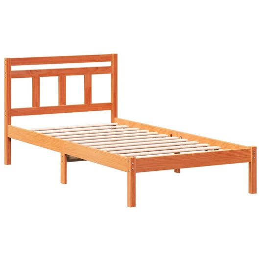 Bed Frame Brown Solid pine wood