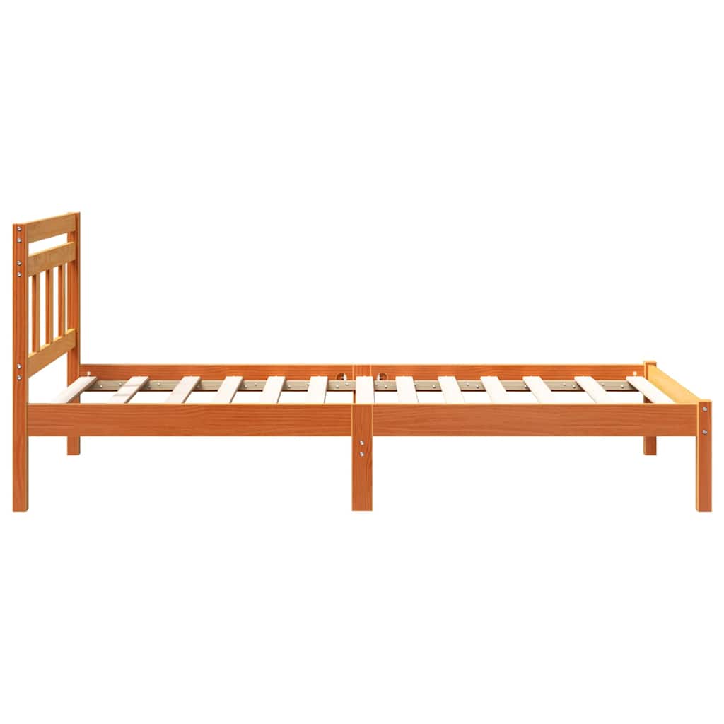 Bed Frame Brown Solid pine wood