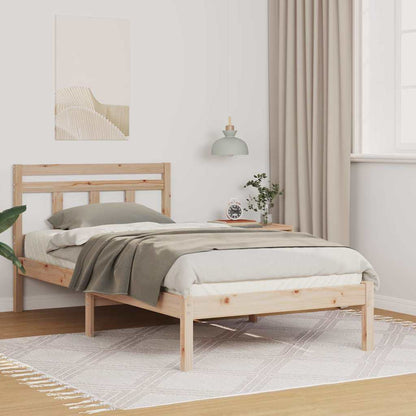 Bed Frame Brown Solid pine wood