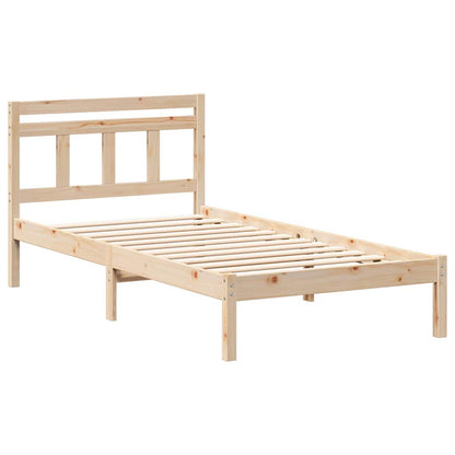 Bed Frame Brown Solid pine wood