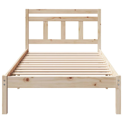 Bed Frame Brown Solid pine wood