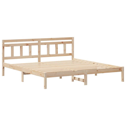 Bed Frame Brown 180 x 200 cm Solid Pine Wood