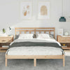 with Headboard Brown 160 cm x 200 cm Solid pine wood