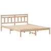 with Headboard Brown 160 cm x 200 cm Solid pine wood