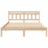 with Headboard Brown 160 cm x 200 cm Solid pine wood