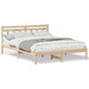 with Headboard Brown 160 cm x 200 cm Solid pine wood
