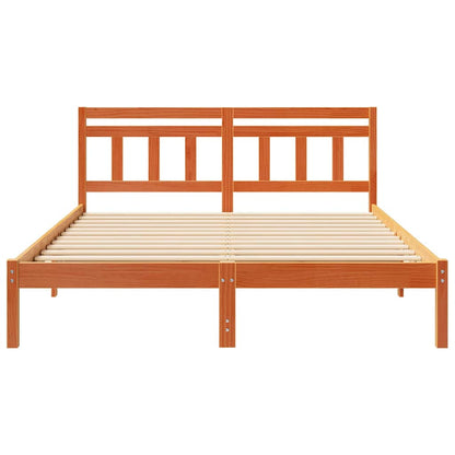 Bed Frame Brown 160 x 200 cm Solid Pine Wood