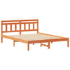 with Headboard Brown 150 x 200 cm Pine wood