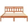 with Headboard Brown 150 x 200 cm Pine wood