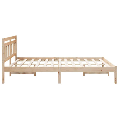 Bed Frame Brown 140 x 200 cm Solid Pine Wood