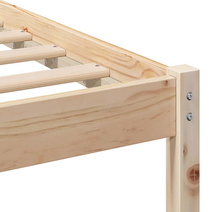 Bed Frame Brown 120 x 200 cm Solid Pine Wood