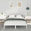 with Headboard White 120 x 200 cm Solid pine wood