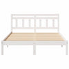 with Headboard White 120 x 200 cm Solid pine wood
