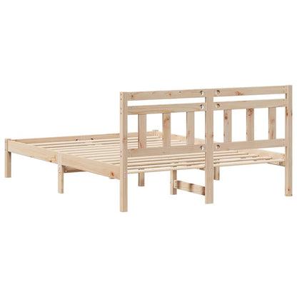 Bed Frame Brown 120 x 190 cm Solid Pine Wood