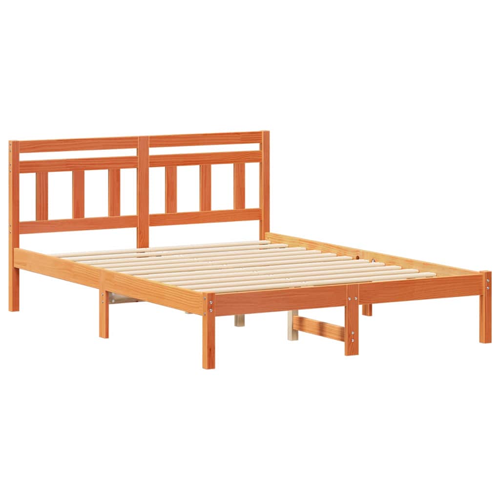 Bed Frame Brown 120 x 190 cm Solid Pine Wood