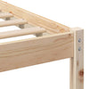 with Headboard Brown 140 x 190 cm Solid pine wood