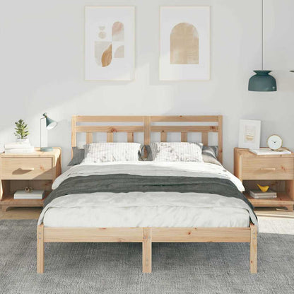 Bed Frame Brown Solid pine wood