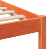Brown 135 x 190 cm Solid pine wood