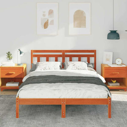 Bed Frame Brown Solid pine wood