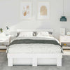 with Headboard White 140 x 200 cm Solid pine wood