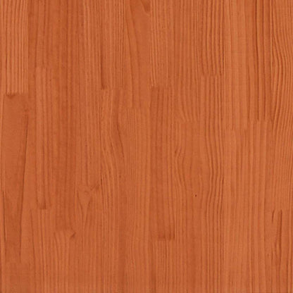 Bed Frame with Headboard Wax Brown 75 x 190 cm Solid Pine Wood