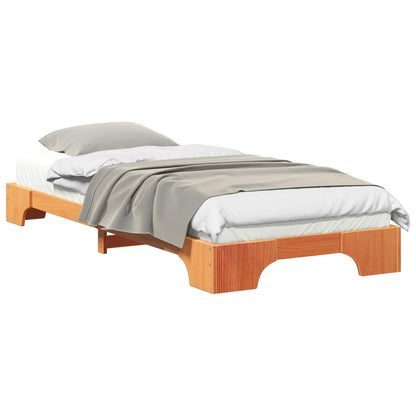 Bed Frame Brown 90 x 210 cm Solid Pine Wood