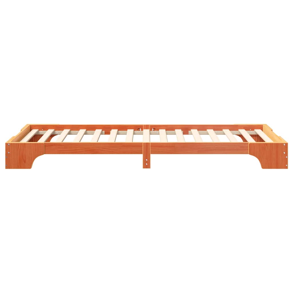 Bed Frame Brown 90 x 210 cm Solid Pine Wood