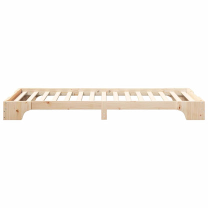 Bed Frame Brown 100 x 210 cm Solid Pine Wood