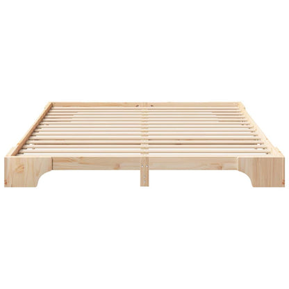 Bed Frame Brown 160 x 210 cm Solid Pine Wood