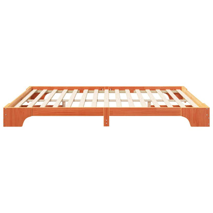 Bed Frame Brown 200 x 210 cm Solid Pine Wood
