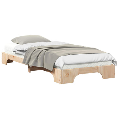 Bed Frame Brown 80 x 220 cm Solid Pine Wood