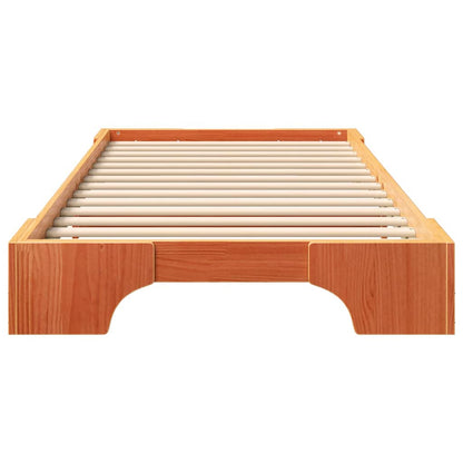 Bed Frame Brown 80 x 220 cm Solid Pine Wood