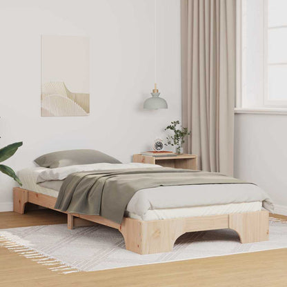 Bed Frame Brown 90 x 220 cm Solid Pine Wood