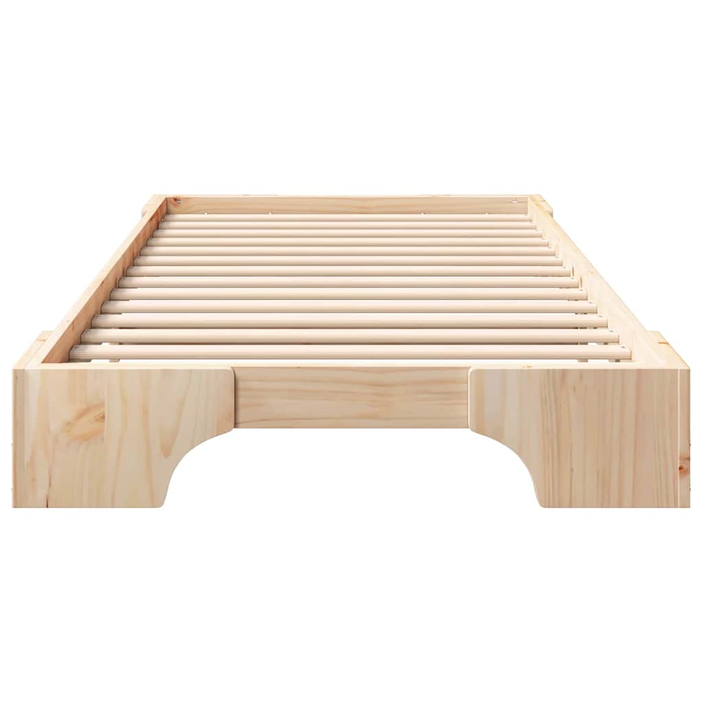 Bed Frame Brown 90 x 220 cm Solid Pine Wood