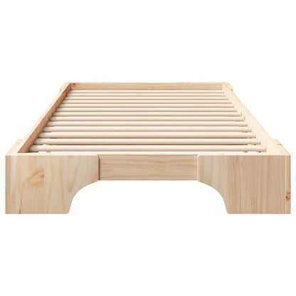 Bed Frame Brown 90 x 220 cm Solid Pine Wood