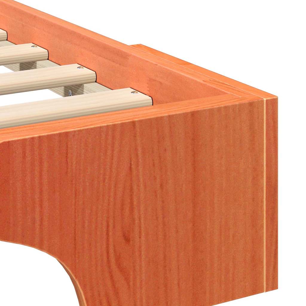 Bed Frame Brown 140 x 220 cm Solid Pine Wood