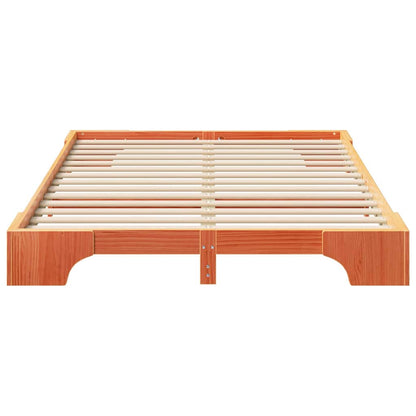 Bed Frame Brown 140 x 220 cm Solid Pine Wood